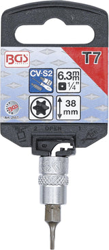 BIT SOCKET | 6.3 MM (1/4") DRIVE | T-STAR (FOR TORX) T7 (2557)