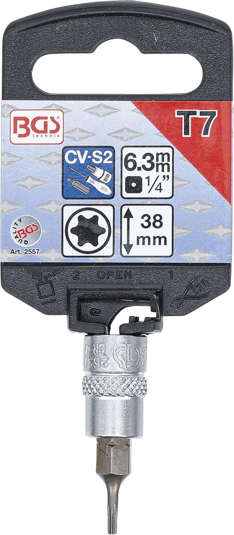 Ruuvikärki puristettu hylykseen | 6,3 mm (1/4") | T-Star (Torx) T7 (2557)