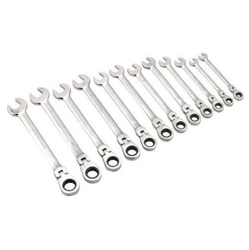 RATCHET WRENCH SET | PLASTIC BOX / FLEX HEAD | 8-19 MM | 12 PCS. (SK5300)