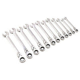 RATCHET WRENCH SET | PLASTIC BOX / FLEX HEAD | 8-19 MM | 12 PCS. (SK5300)