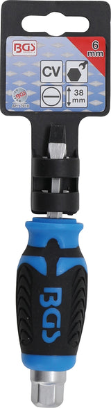 SCREWDRIVER | WITH EXTERNAL HEXAGON | SLOT SL 6 MM | BLADE LENGTH 38 MM (7918)