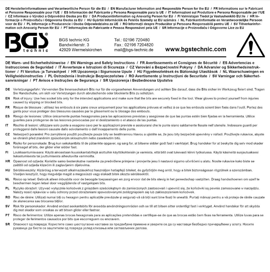 BIT SOCKET | 12.5 MM (1/2") | INTERNAL HEXAGON 19 MM (5052-19)