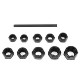 SOCKET SET FOR DAMAGED BOLTS | 9-19 MM | 10 PCS. (FT001003)