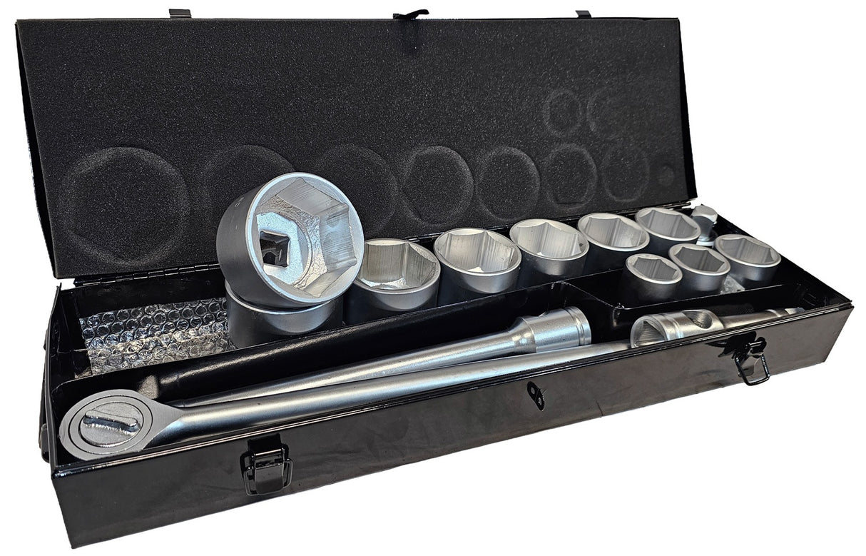 SOCKET AND WRENCH SET 6-POINT | 25 MM (1") | 36 - 80 MM | 15 PCS. (SS1501)