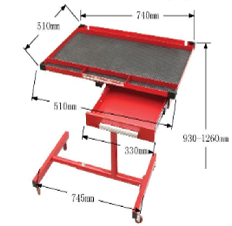 MOBILE ADJUSTABLE TELESCOPIC TABLE | WITH DRAWER (WT001)