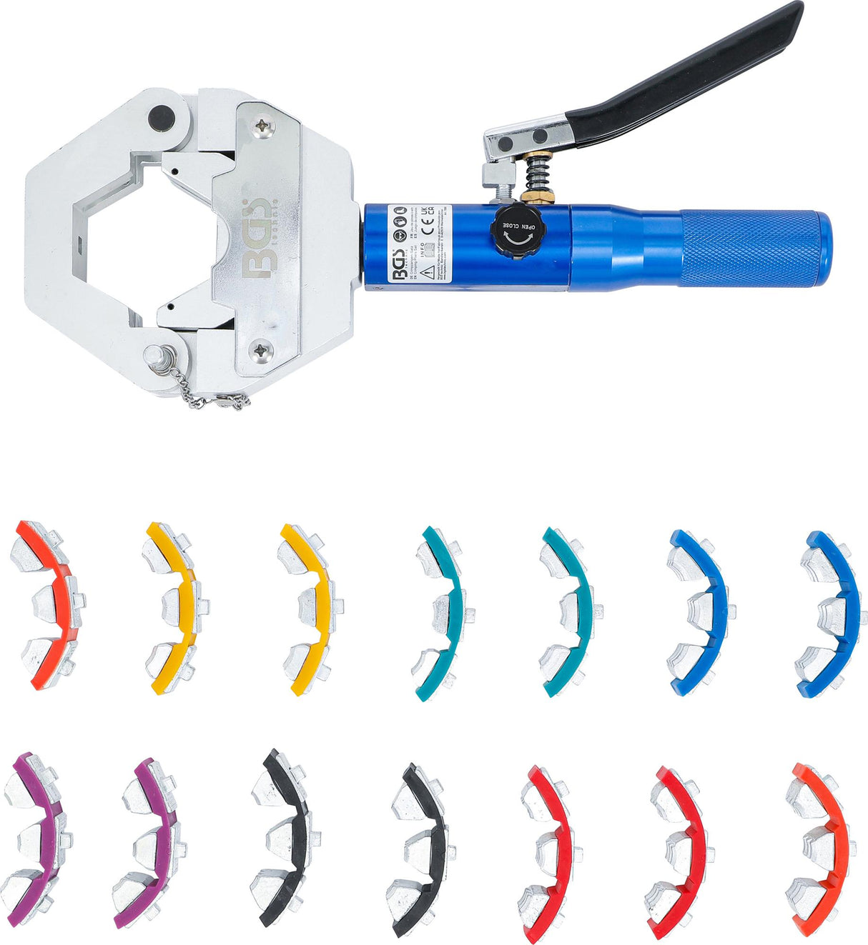 CRIMPING PLIERS SET | HYDRAULIC | FOR PRESS CONNECTIONS ON HOSE LINES (72093)