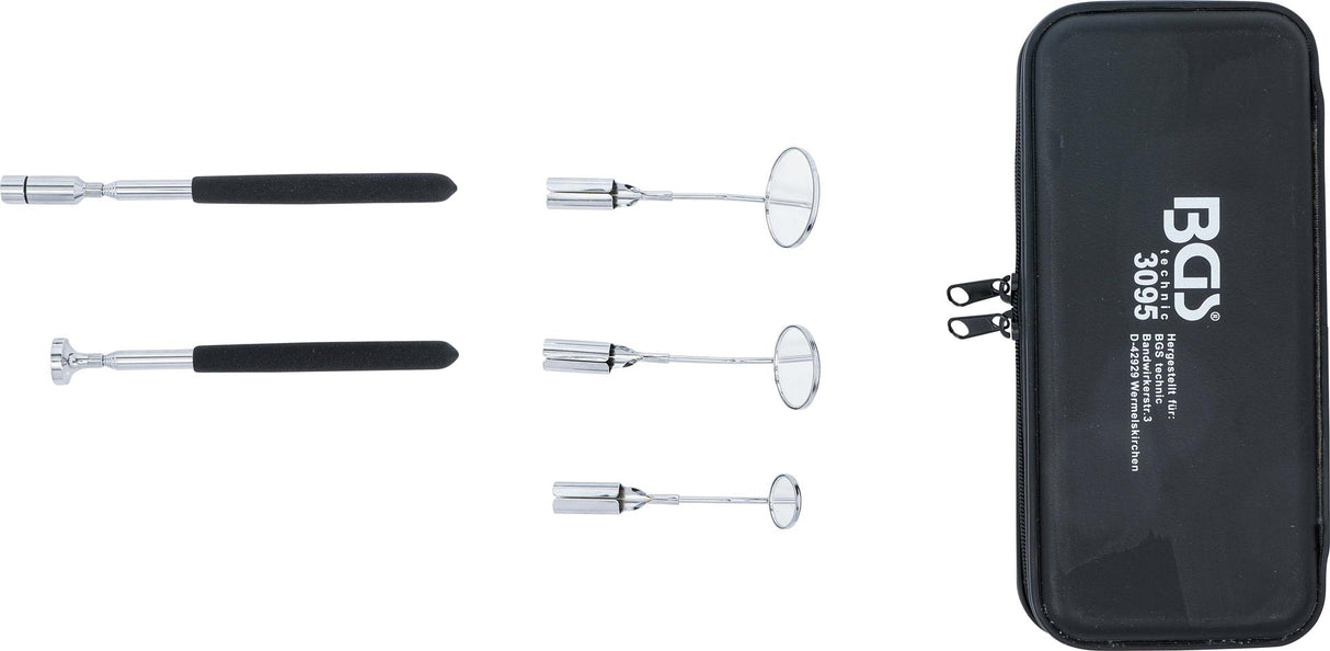 LED MAGNETIC PICK-UP TOOL AND INSPECTION MIRROR SET (3095)