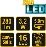 CABLE WORKSHOP LED LAMP 3,2W (82699)