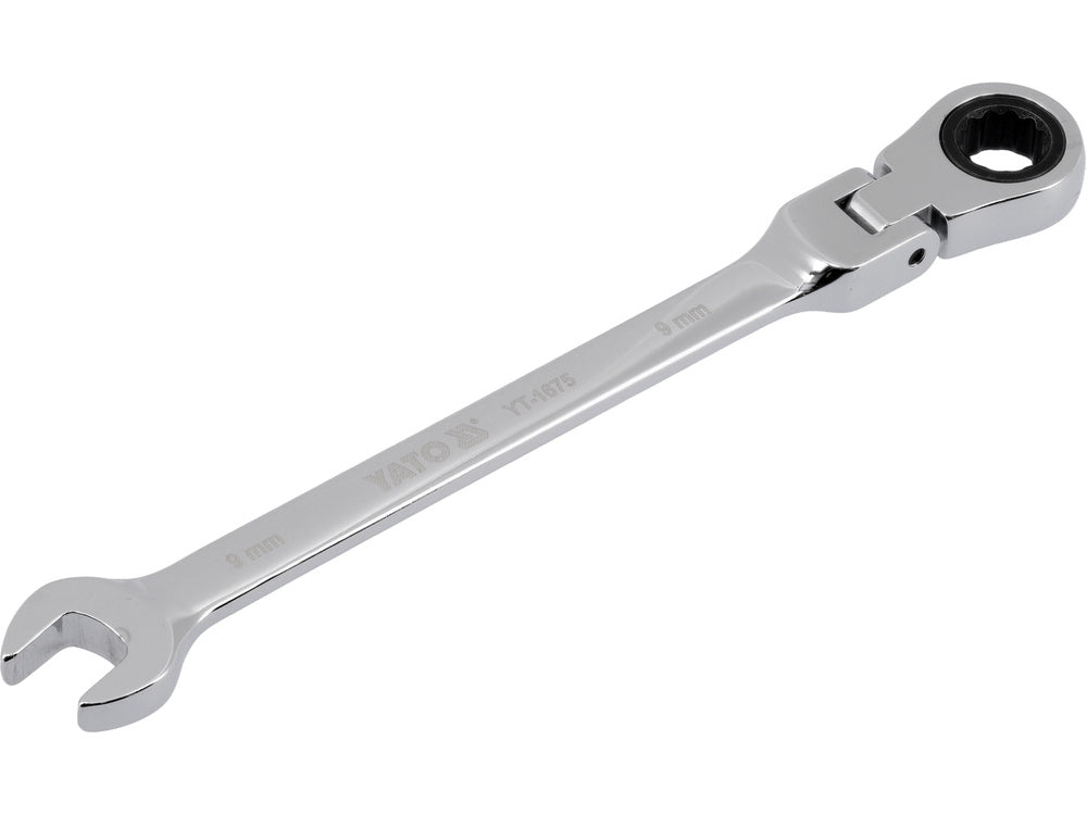 FLEX. RATCHET COMBINATION WRENCH 9MM (YT-1675)