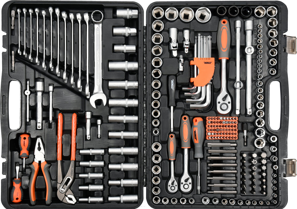 TOOL SET 1/2" 3/8" 1/4" 225 PCS (58693)