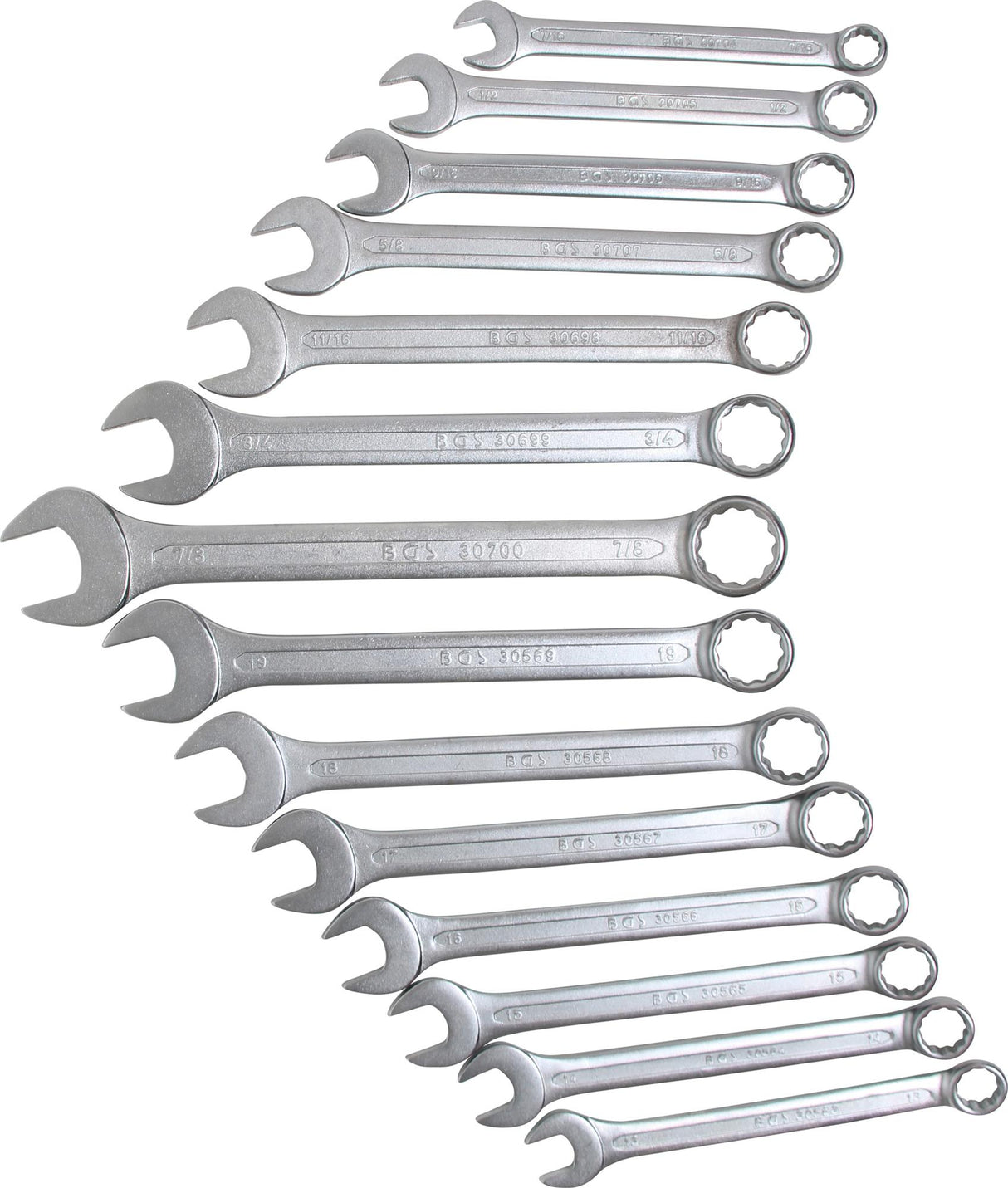 COMBINATION SPANNER ASSORTMENT | INCH / METRIC SIZES | 50 PCS. (32500)