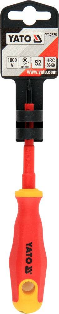 INSULATED SCREWDRIVER PZ1X80MM (YT-2825)