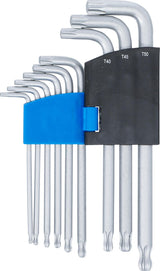 L-TYPE WRENCH SET | T-STAR (FOR TORX) WITH BALL HEAD | T10 - T50 | 9 PCS. (818)