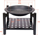 STEEL STOVE | GRATE | WITH FIREWOOD HOLDER | 50 CM (99713)