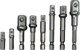 8PCS SOCKET ADAPTER HEX SHA 1/4, 3/8,1/2 (YT-04639)
