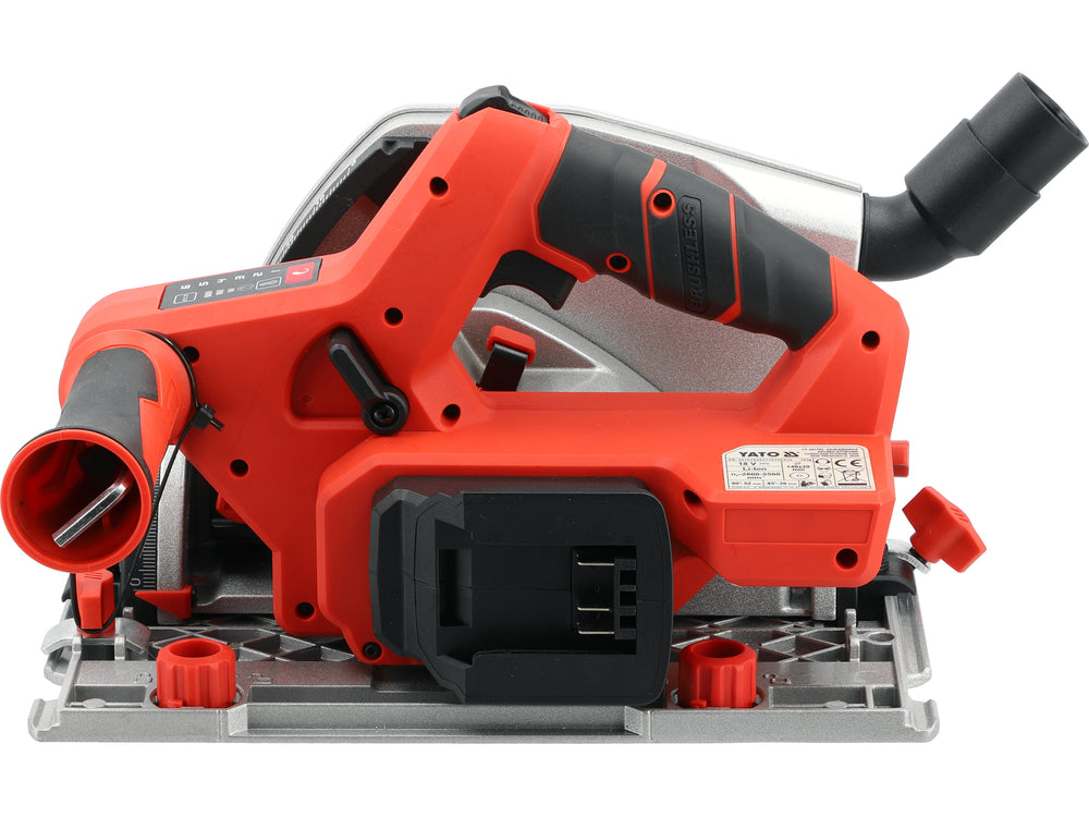 CORDLESS PLUNGE CIRCULAR SAW | 140 MM | 52 (90˚) 38 (45˚) MM | 18V | WITHOUT BATTERY (YT-821702)