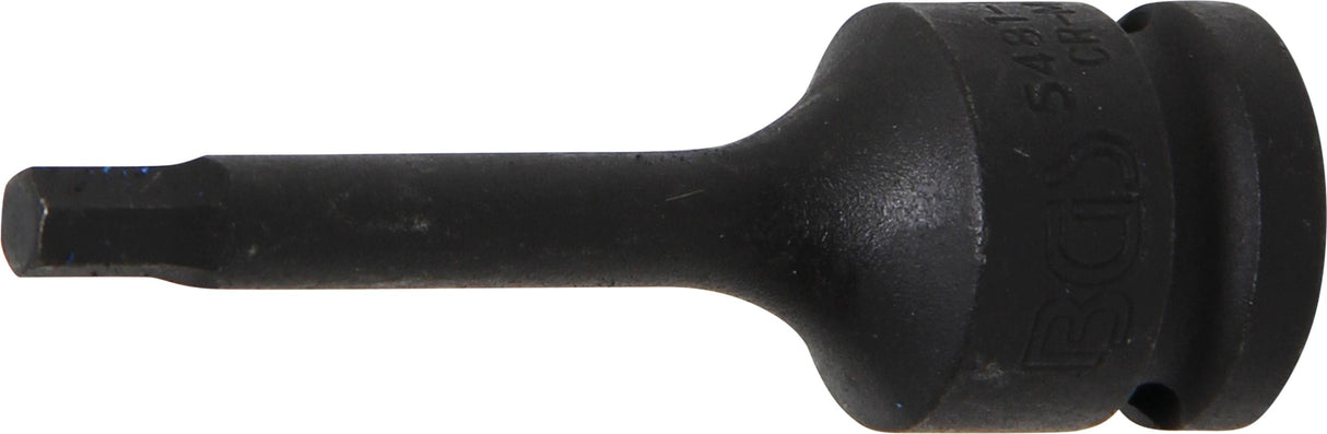 IMPACT BIT SOCKET | LENGTH 75 MM | 12.5 MM (1/2") DRIVE | INTERNAL HEXAGON 6 MM (5481-M6)