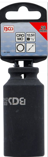 IMPACT SOCKET, 12-POINT, DEEP | 12.5 MM (1/2") DRIVE | 28 MM (5352)
