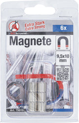 MAGNET SET | EXTRA STRONG | Ø 9.5 MM | 6 PCS. (79919B)