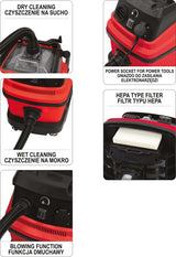 VACUUM CLEANER FOR WORKSHOPS 30L 1600W (YT-85715)