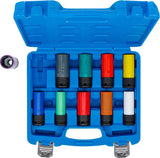PROTECTIVE IMPACT SOCKET SET | 12.5 MM (1/2") DRIVE | 15 - 24 MM AND SPECIAL WHEEL NUTS | 10 PCS. (7311)