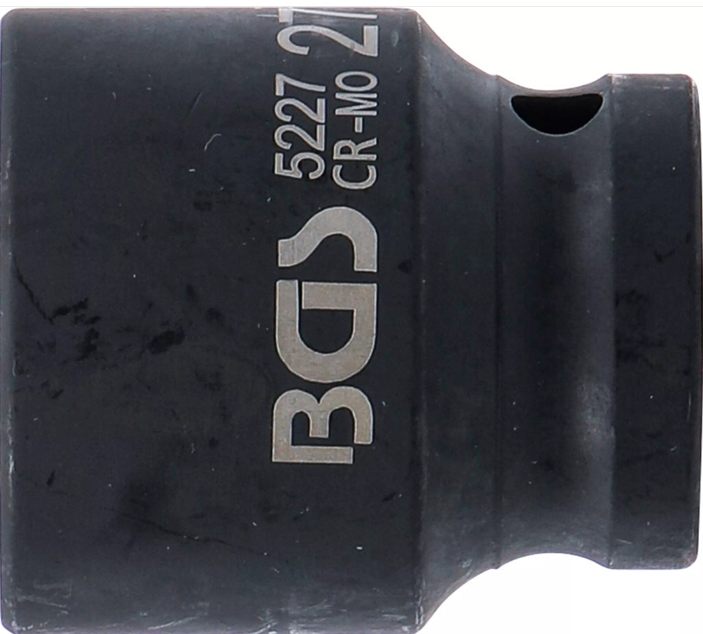 IMPACT SOCKET, HEXAGON | 12.5 MM (1/2") DRIVE | 27 MM (5227)