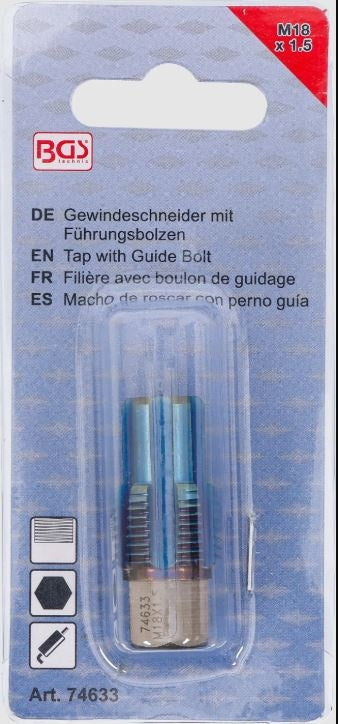 TAP WITH GUIDE SCREW | FOR DAMAGED OXYGEN SENSORS | M18 X 1.5 (74633B)