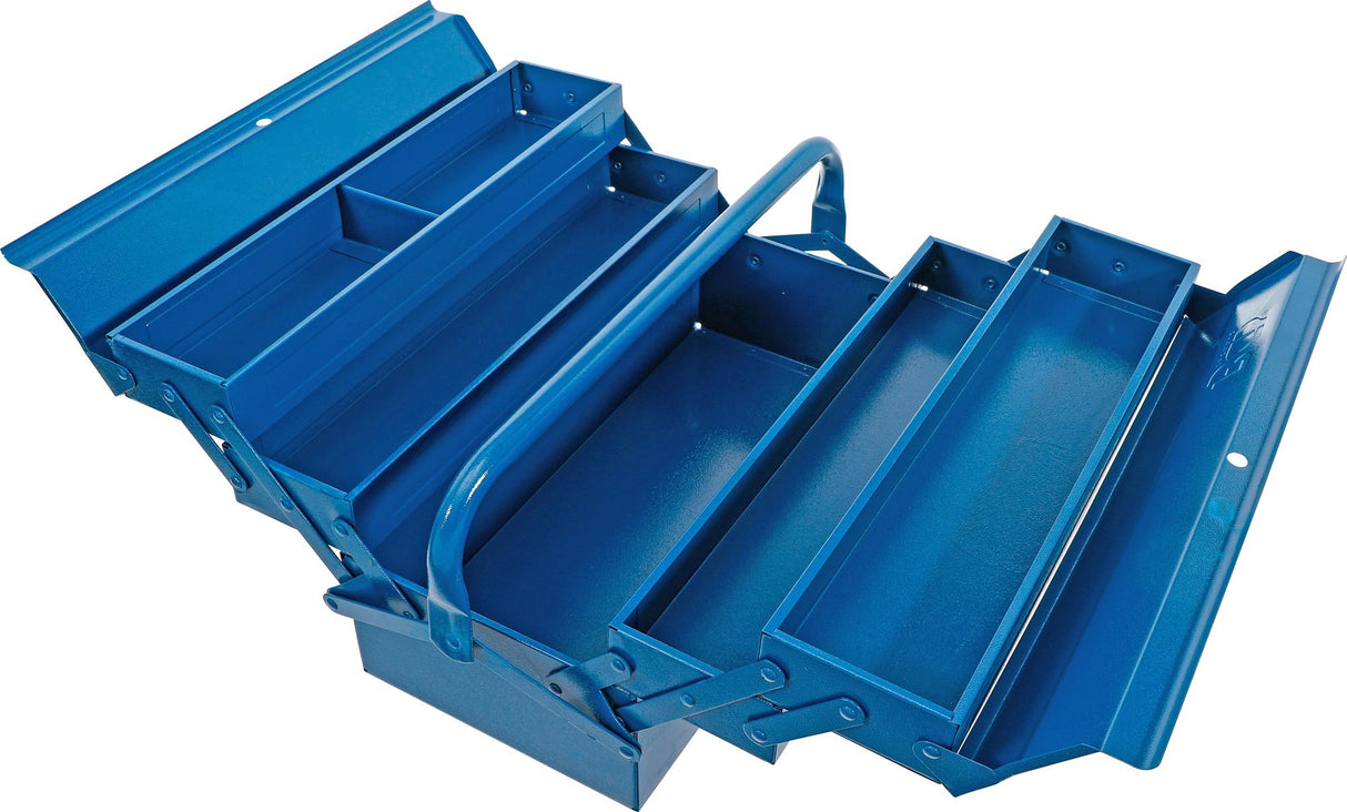 METAL TOOL BOX | EMPTY | 420 X 200 X 200 MM | 5 COMPARTMENTS (33000)
