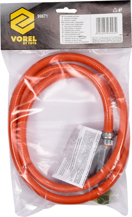 GAS REGULATOR AND HOSE 1.5M (99671)