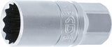 SPARK PLUG SOCKET WITH RUBBER MOUNT, 12-POINT | 12.5 MM (1/2") DRIVE | 21 MM (2386)