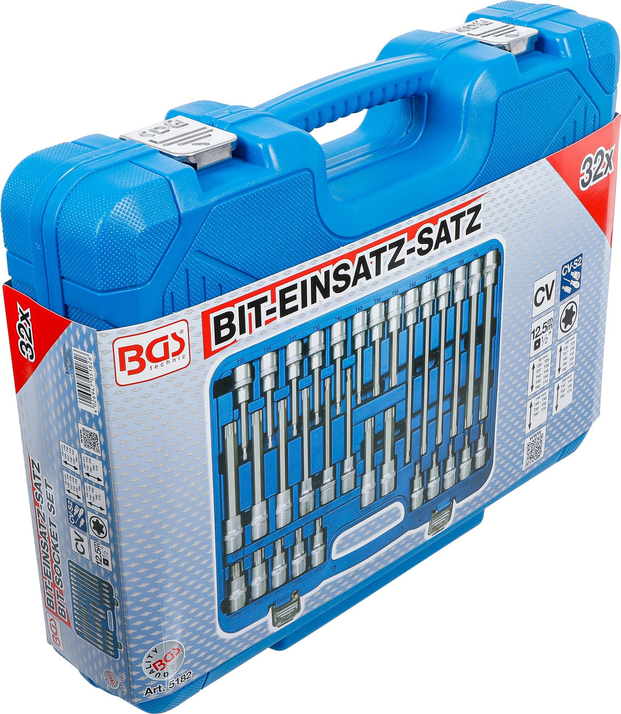 BIT SOCKET SET | 12.5 MM (1/2") DRIVE | T-STAR (FOR TORX) | 32 PCS. (5182)