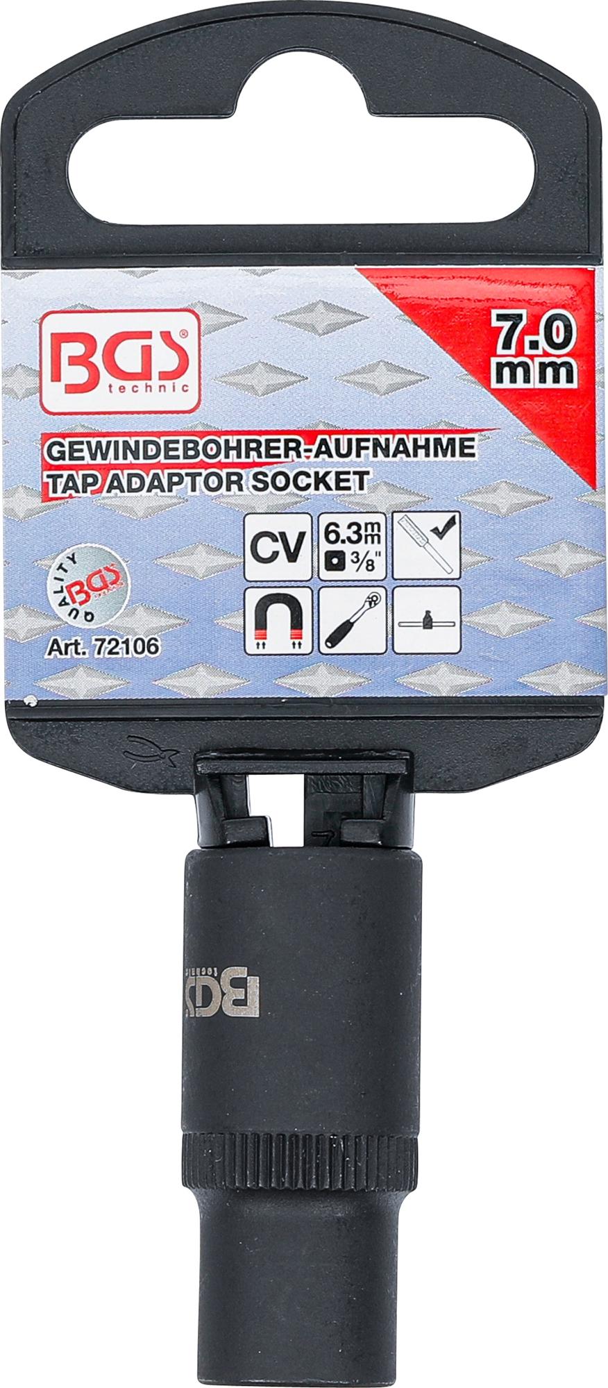 TAP ADAPTOR SOCKET | 10 MM (3/8") DRIVE | 7.0 MM (72106)