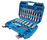 PASS-THROUGH SOCKET SET FOR SHOCK ABSORBERS WITH RATCHET | 18 PCS. (ST018)