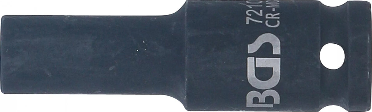 IMPACT SOCKET HEXAGON, DEEP | 12.5 MM (1/2") DRIVE | 10 MM (7210)