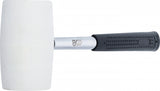 RUBBER MALLET | METAL HANDLE | WHITE HEAD | Ø 64 MM | 750 G (70141)