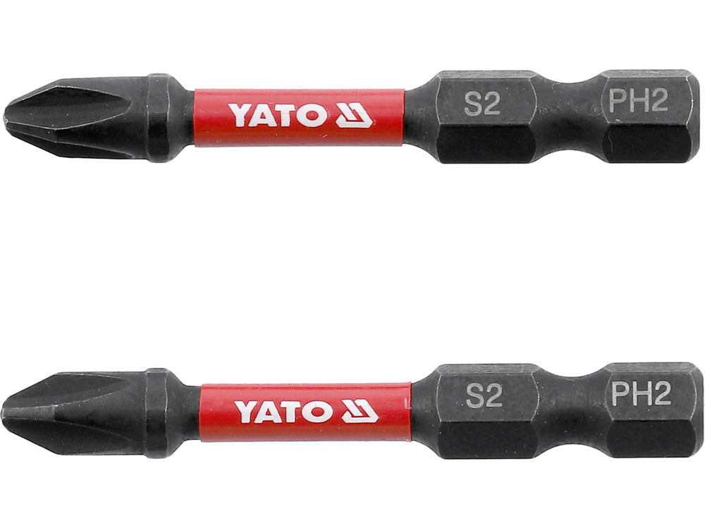 IMPACT SCREWDRIVER BITS 1/4 50MM PH2 2PC (YT-78041)