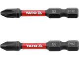 IMPACT SCREWDRIVER BITS 1/4 50MM PH2 2PC (YT-78041)