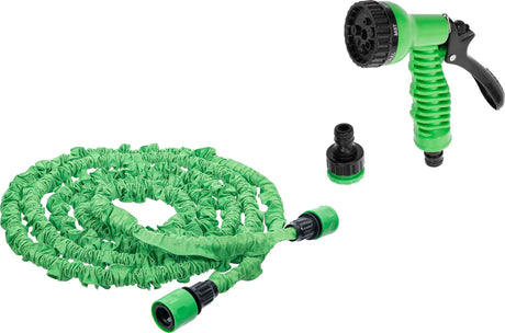 WATER HOSE | TEXTILE | FLEXIBLE | WITH GARDEN HAND SHOWER WITH 7 FUNCTIONS | 3 - 10 M (70903)