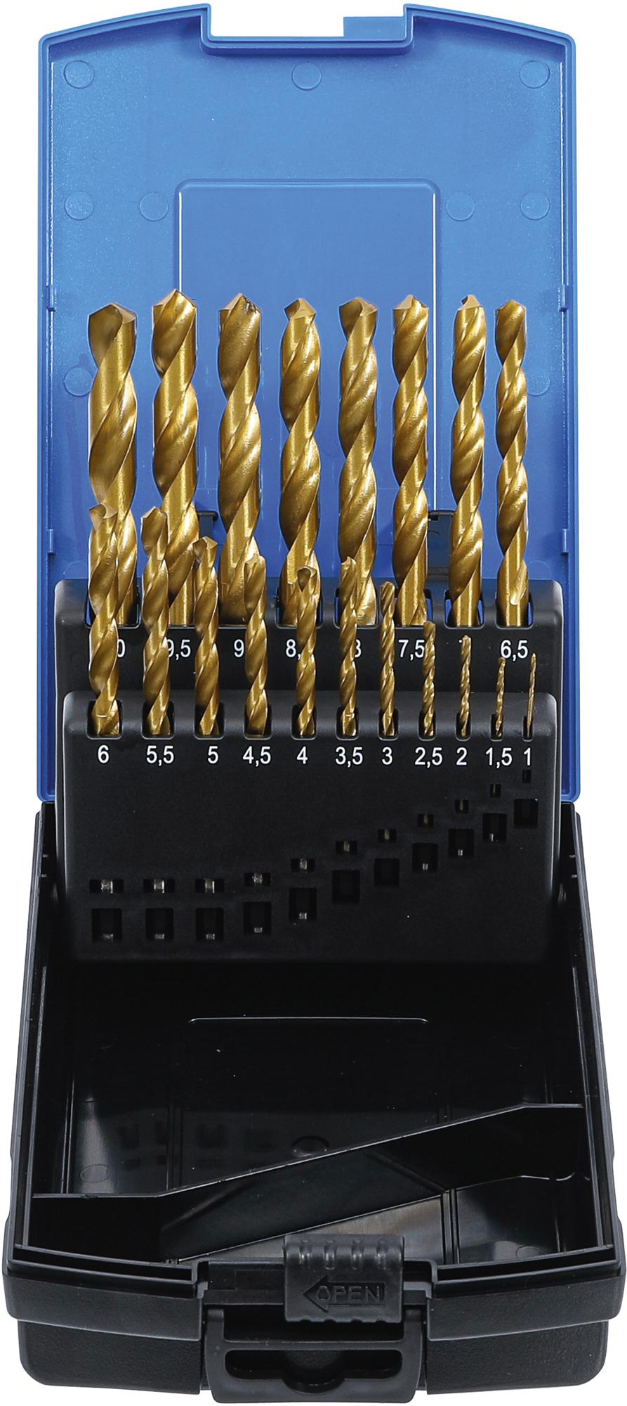 TWIST DRILL SET | HSS | TITANIUM NITRATED | 1 - 10 MM | 19 PCS. (2013)