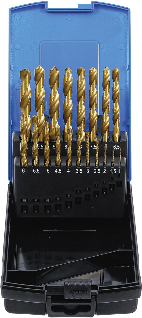 TWIST DRILL SET | HSS | TITANIUM NITRATED | 1 - 10 MM | 19 PCS. (2013)