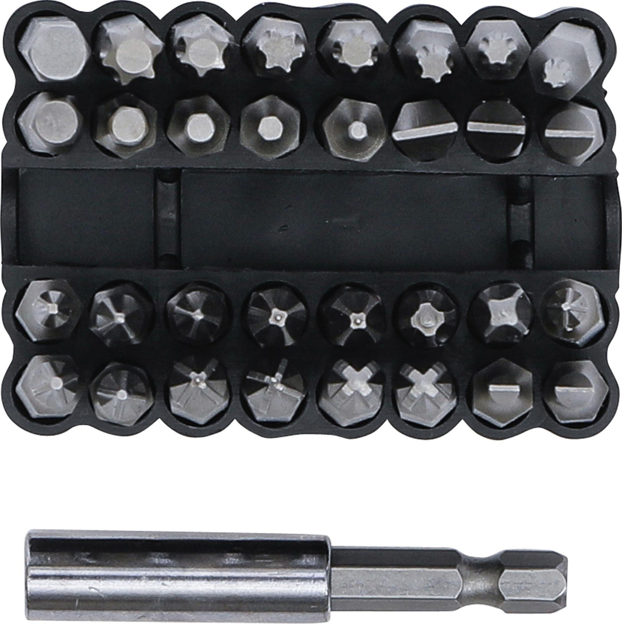 BIT SET FOR SECURITY SCREWS | 6.3 MM (1/4") DRIVE | 33 PCS. (20810)