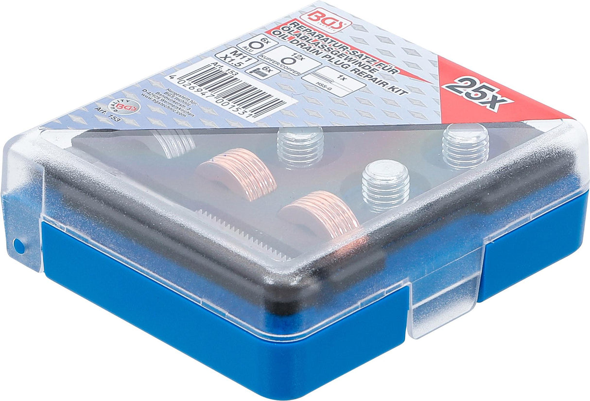 REPAIR KIT FOR OIL DRAIN THREAD | M11 X 1.5 MM (153)