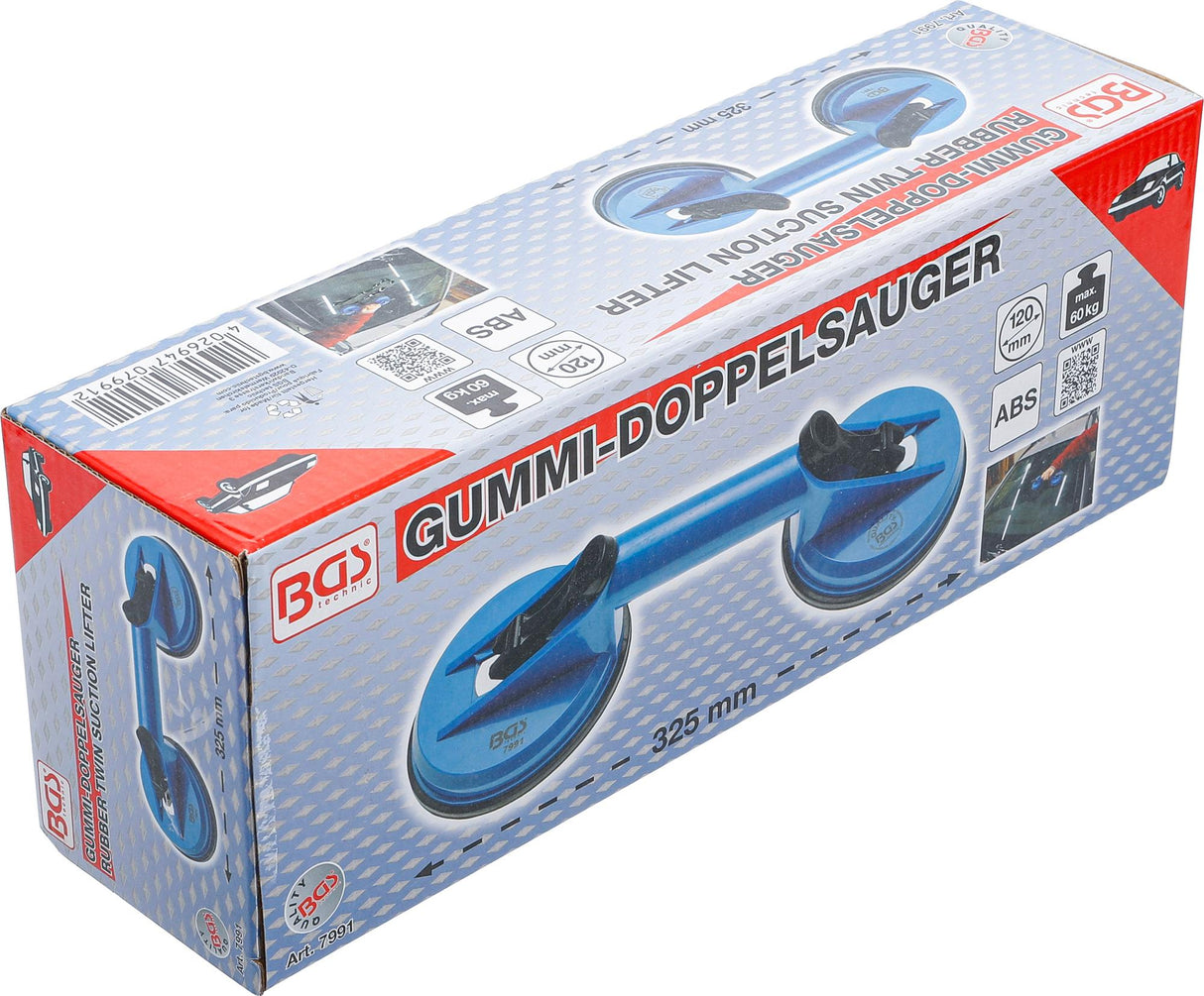 RUBBER TWIN SUCTION LIFTER | ABS | Ø 120 MM | 325 MM (7991)