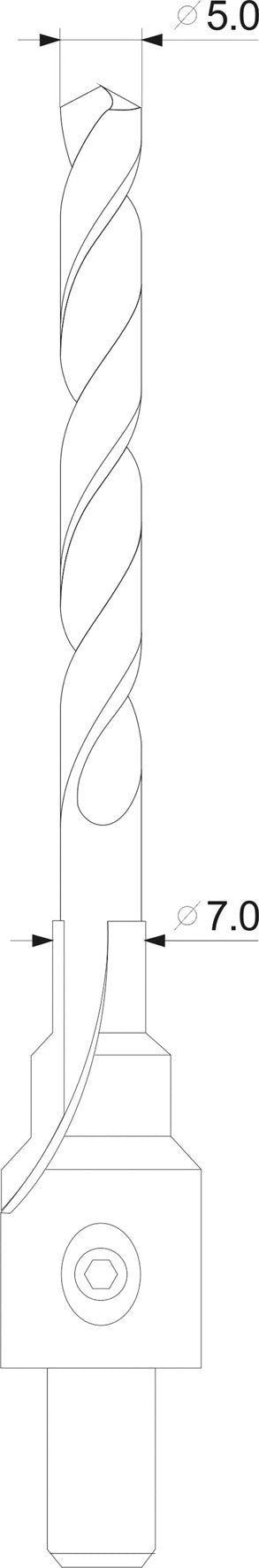 CONFIRMAT SCREW DRILL BIT 5-7MM (YT-33022)