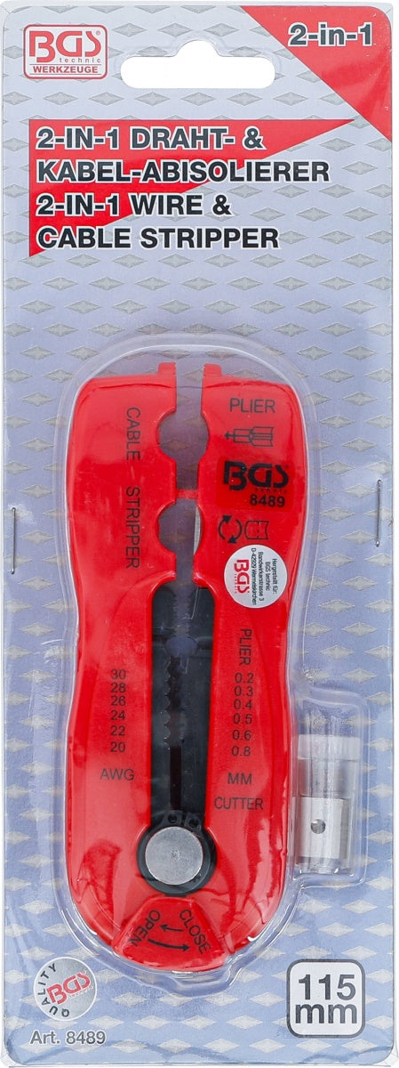 WIRE & CABLE STRIPPER "2-IN-1" | 0.2 - 0.8 MM (8489)