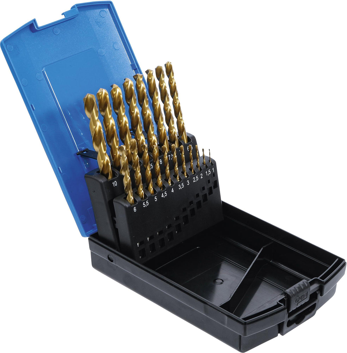 TWIST DRILL | HSS G | TITANIUM NITRATED | 1 - 10 MM | 19 PCS. (2040)