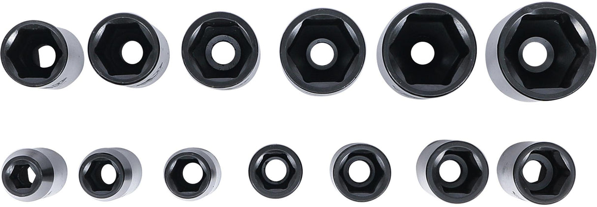IMPACT SOCKET SET | 12.5 MM (1/2") DRIVE | 10-32 MM | 13 PCS. (95207)