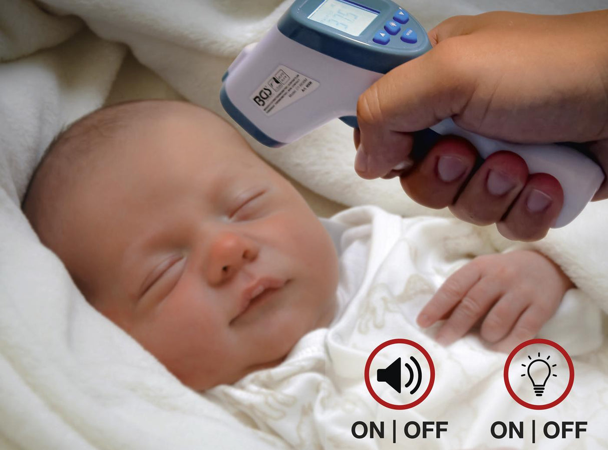 FOREHEAD THERMOMETER | CONTACTLESS, INFRARED | FOR PEOPLE + OBJECT MEASUREMENT | 0 - 100° (6007)