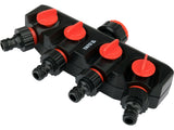 WATER DISTRIBUTOR WITH TAP CONNECTOR 3/4" - 1" | 4 OUTLETS (YT-89103)