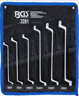 DOUBLE RING SPANNER SET WITH E-TYPE RING HEADS | OFFSET | E6 - E24 | 6 PCS. (2281)